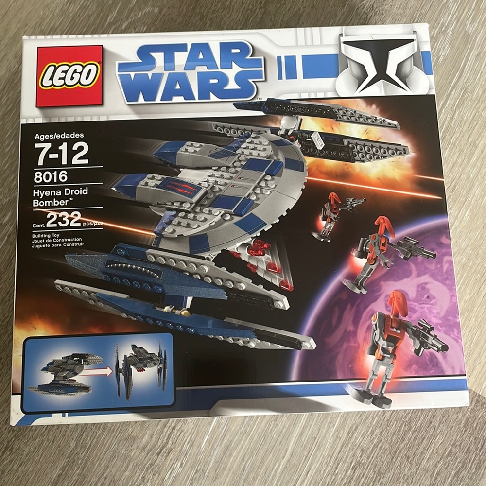 🆕 BNIB Lego Star Wars 8016 Hyena Droid Bomber 232 pieces